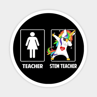 Stem Teacher Unicorn Dabbing Funny T Shirt Gifts Magnet